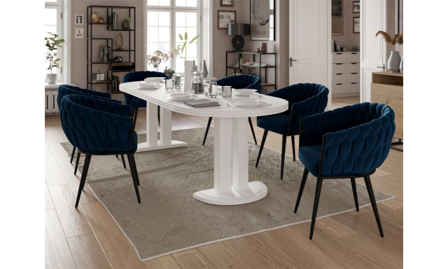 Designová jídelní židle Lenny, modrá