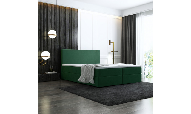 Box spring postel Bodie 160x200 cm zelená
