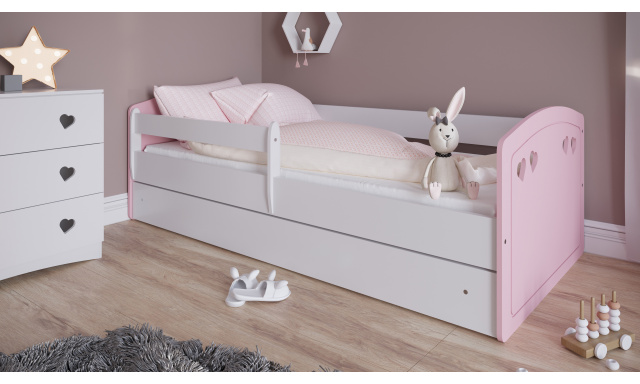 Dětská postel s úložným prostorem Julie 180x80 cm, růžová