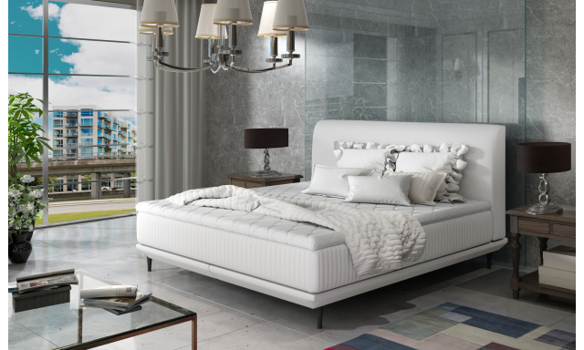 Moderní postel Aveiro 180x200cm, bílá + matrace