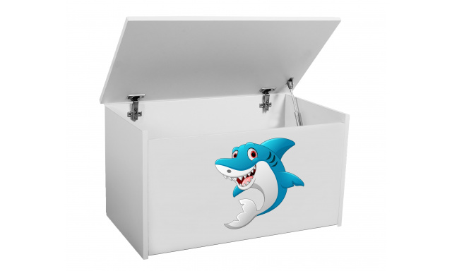Box na hračky Denia, bílý + žralok
