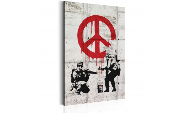 Obraz - Soldiers Painting Peace by Banksy
