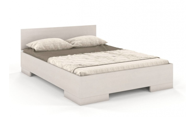 Prodloužená postel Spectre maxi s úložným prostorem a roštem 160x220 cm, borovice masiv, bílá