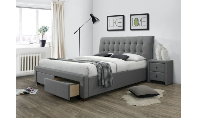 Čalouněná postel s úložným prostorem Perth, 160x200cm