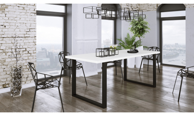 Moderní jídelní stůl Barbora 138x67cm, bílý