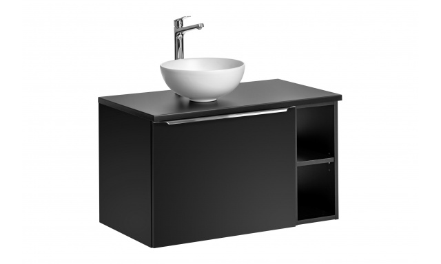 Koupelnový nábytek Santino IV, černá - 80cm + umyvadlo