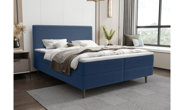 Moderní postel Karas 140x200cm, modrá Poso
