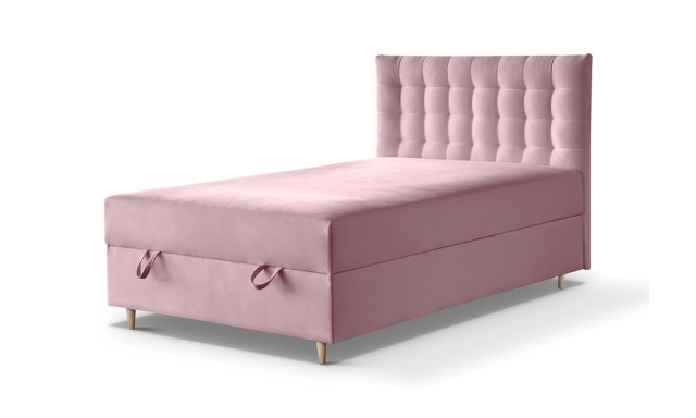Čalouněná postel Angelo 120 x 200, růžová Mono