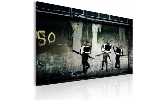 Obraz - TV heads dance (Banksy)