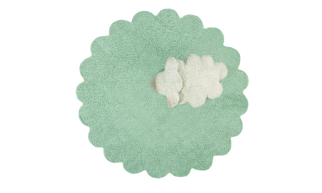 Bio koberec kusový, ručně tkaný Puffy Sheep