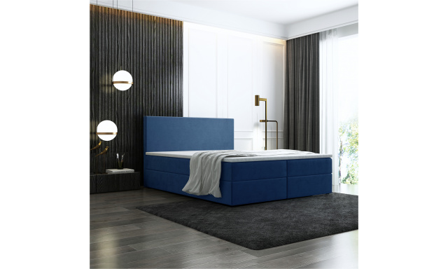 Box spring postel Bodie 160x200 cm modrá
