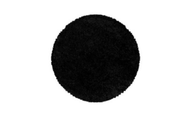 Kusový koberec Sydney Shaggy 3000 black kruh