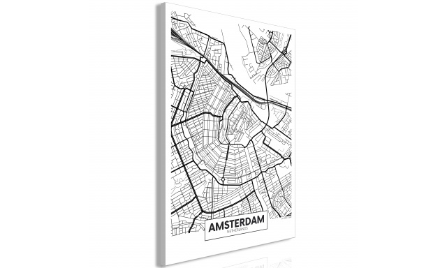 Obraz - Map of Amsterdam (1 Part) Vertical