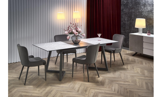 Luxusní rozkládací jídelní stůl Hema1920, šedý
