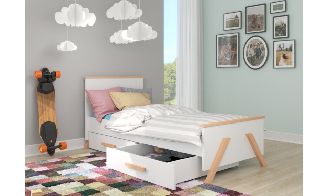 Dětská postel s úložným prostorem Siena, bílá