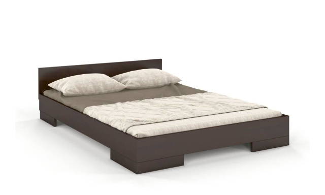 Luxusní postel Scando z bukových hranolů, 180x200cm, palisandr