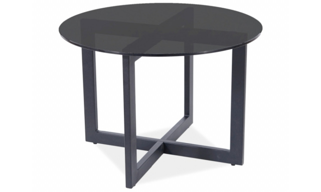 Skleněný konferenční stůl Sego302, černý, 60cm