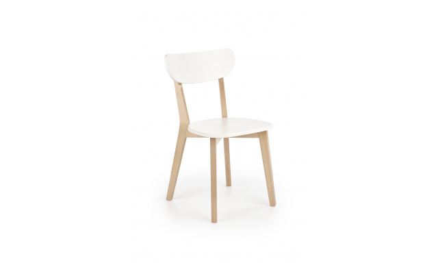 Jídelní židle Hema528, bílá/přírodní