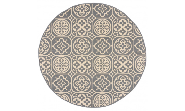 Kusový koberec Florence Alfresco Tile Grey kruh