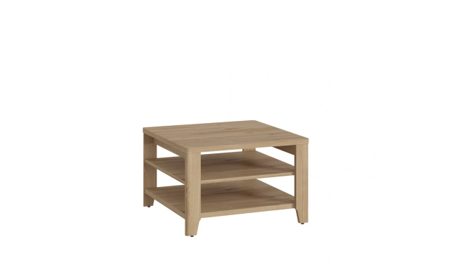 Malý čtvercový konferenční stolek Firmino, jackson hickory/amadeus