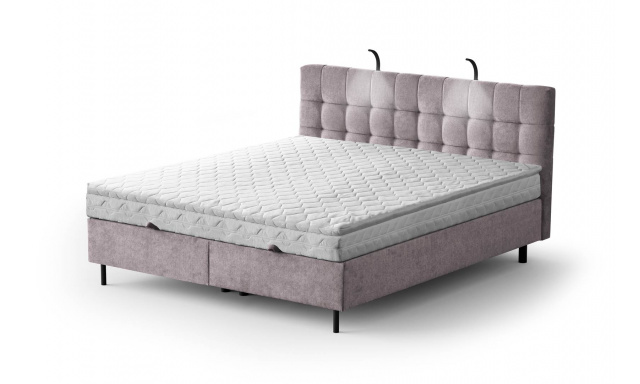 Čalouněná postel Monet 160 x 200, růžová Aston