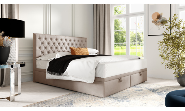 Čalouněná postel Nadine I 160x200cm, krémová Jasmine