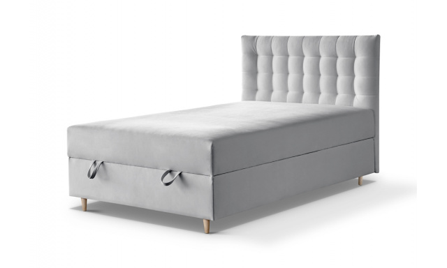 Čalouněná postel Angelo 120 x 200, šedá Mono