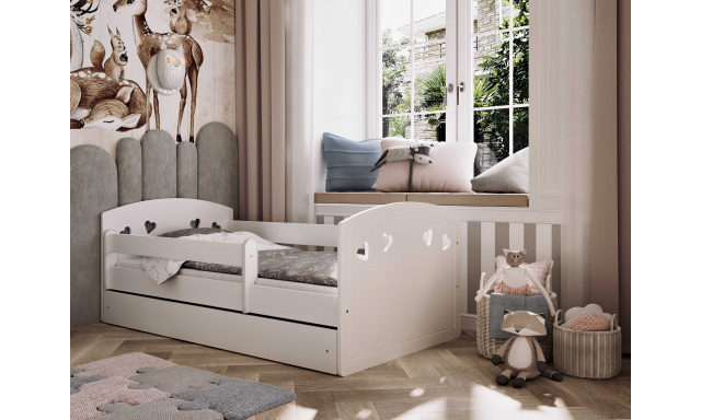 Dětská postel s úložným prostorem Julie 140x80 cm, bílá