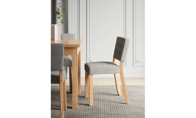 Čalouněná jídelní židle Ramos187, světle šedá