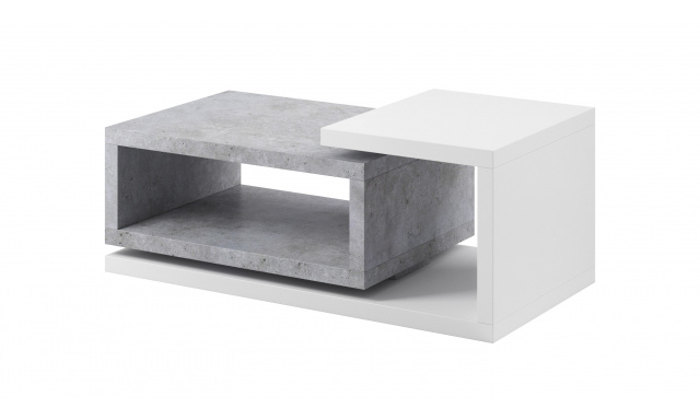 Konferenční stolek Bigla, bílá/beton