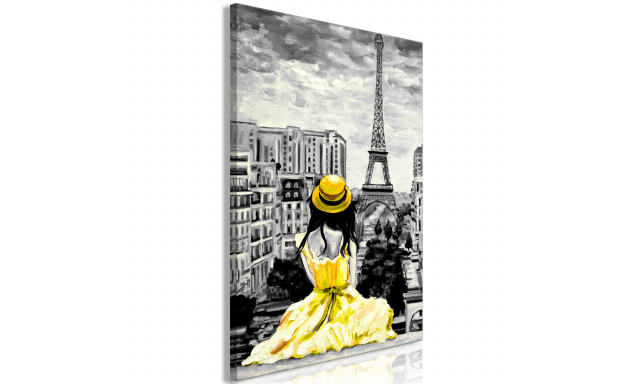 Obraz - Paris Colour (1 Part) Vertical Yellow