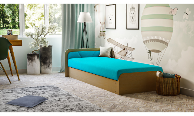 Moderní postel Pavel 80x190, modrá Alova