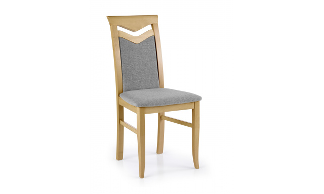 Jídelní židle Hema2005, dub medový/šedá
