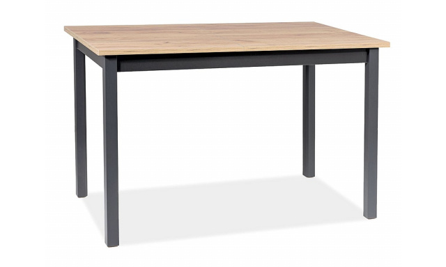 Rozkládací jídelní stůl Sego172, artisan/černý, 125-170x75cm