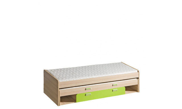 Dětská postel Loreto L16 jasan/zelená