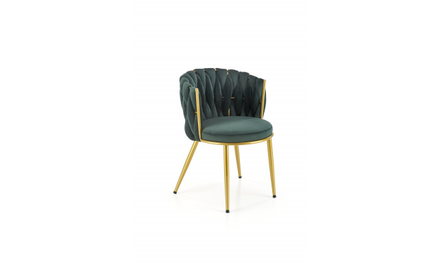 Jedálenská stolička Hema2131, zelená/zlatá