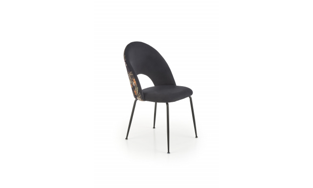 Jedálenská stolička Hema2115, čierna/vzor