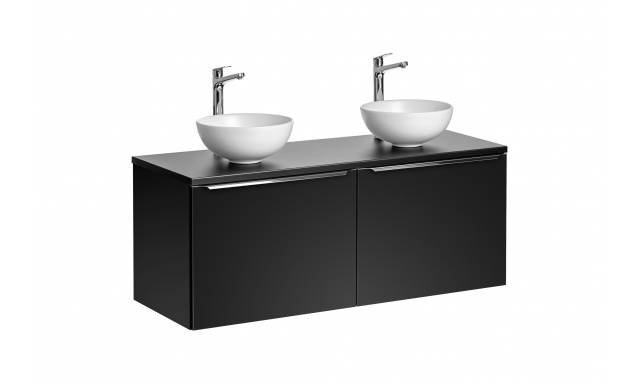 Koupelnový nábytek Santino,sestava A / černá-120cm +2x umyvadlo
