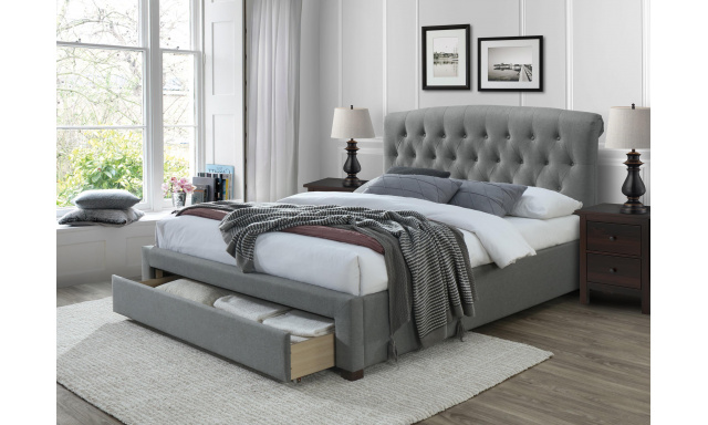 Čalouněná postel s úložným prostorem Avona, 160x200cm