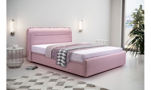 Manželská postel Israel 180x200cm, růžová + matrace!