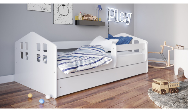 Dětská postel s úložným prostorem Casper 140x80 cm, bílá