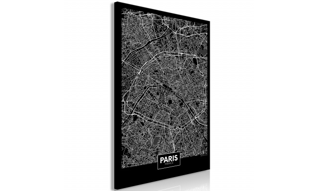 Obraz - Dark Map of Paris (1 Part) Vertical