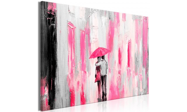 Obraz - Umbrella in Love (1 Part) Wide Pink