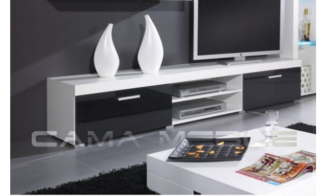 Ambala TV stolek 8, Bílá/černá