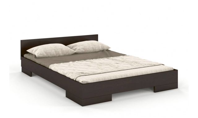 Prodloužená postel Spectre 160x220 cm, borovice masiv, palisander