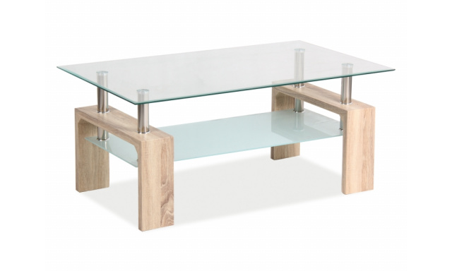 Skleněný konferenční stůl Sego353, 100x60cm