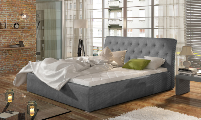 Moderní postel Marseille 180x200cm, šedá